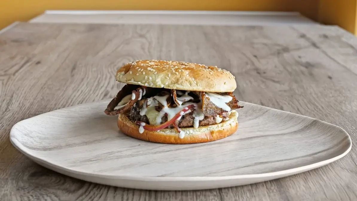 Delicious Burger with Melted Cheese in Edmonton, AB