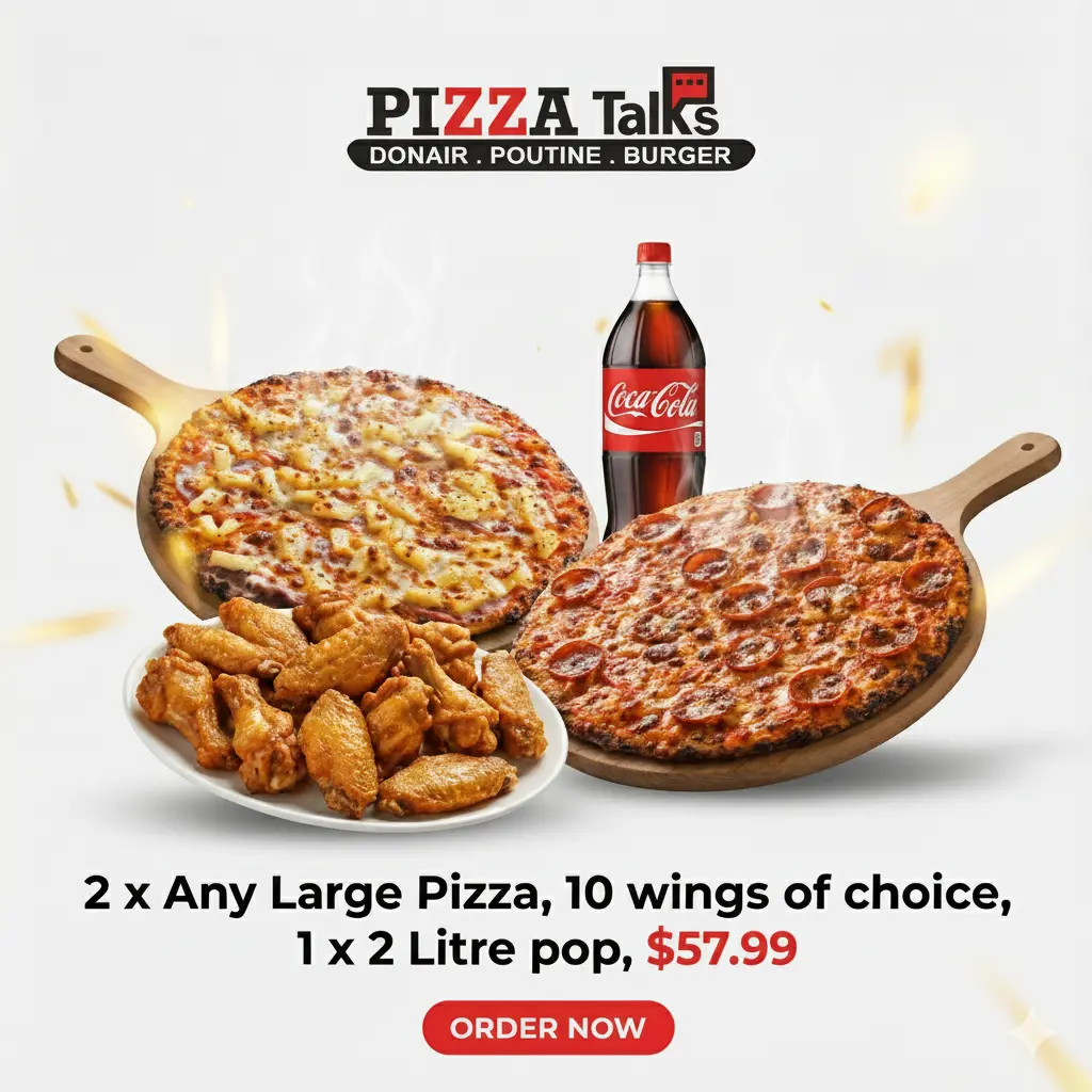 Delicious pizza from Pizza Talks & Donair Edmonton